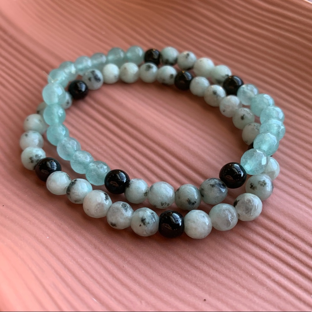 ✨SesameJasper & Aquamarine 2 Piece Set